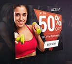 Active Sport Sales PSD Banner Template Thumbnail