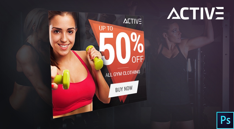 Active Sport Sales PSD Banner Template