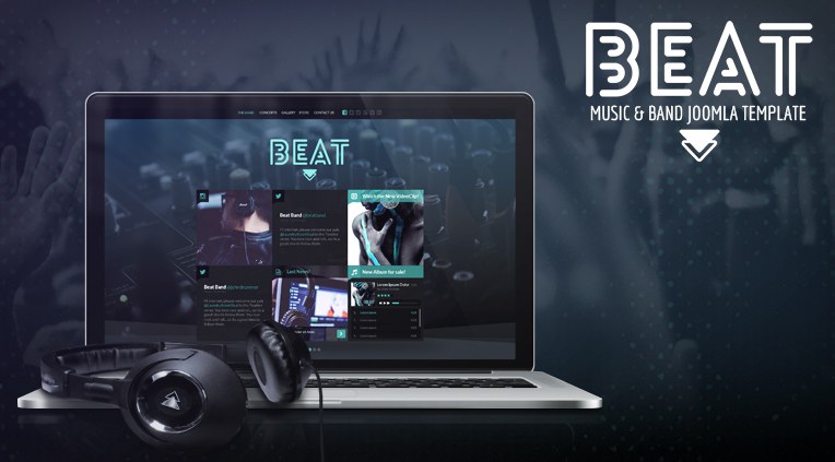 Beat Music and Band Joomla Template