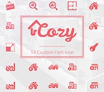 Custom font icon specially designed for Cozy Real estate Template with 54 icons Thumbnail