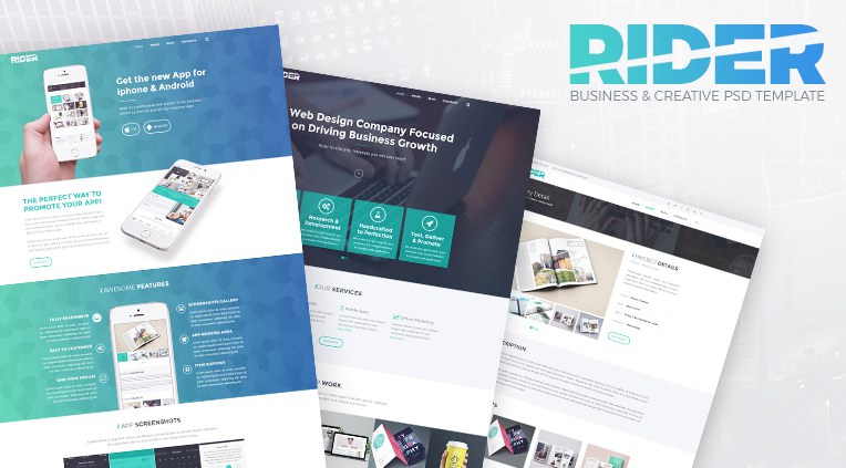 Rider - Business PSD Template