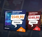 Techy Holiday Sales PSD Banner Template Thumbnail