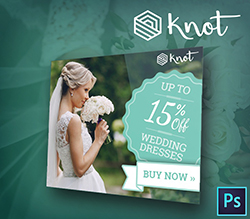 Knot Wedding PSD Banner Template