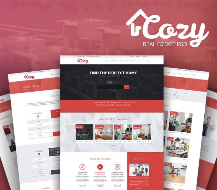 Cozy Real Estate PSD Template