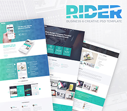 Rider Business PSD template