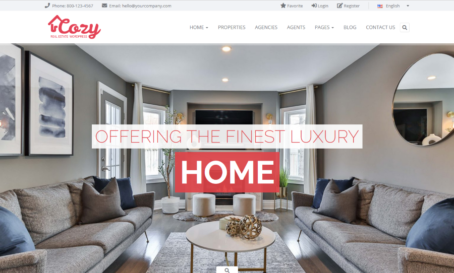 Cozy Real Estate WordPress Theme